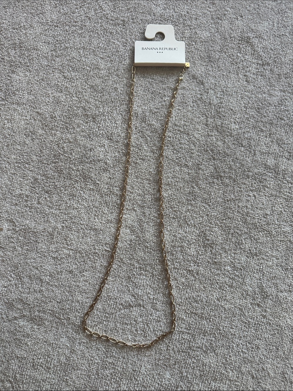 Banana Republic Gold-Tone Link Chain Necklace- long